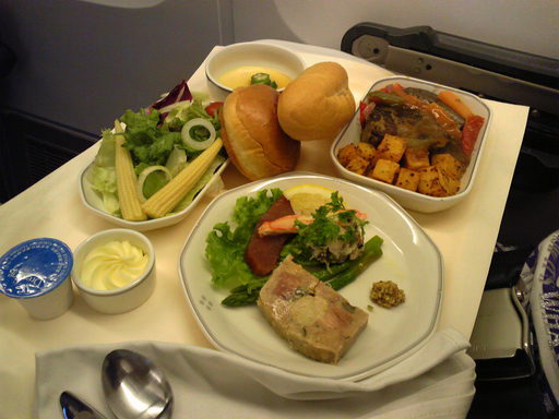 20090106 機内食：洋食（肉）