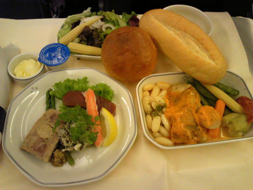 20090107 機内食：洋食（魚）